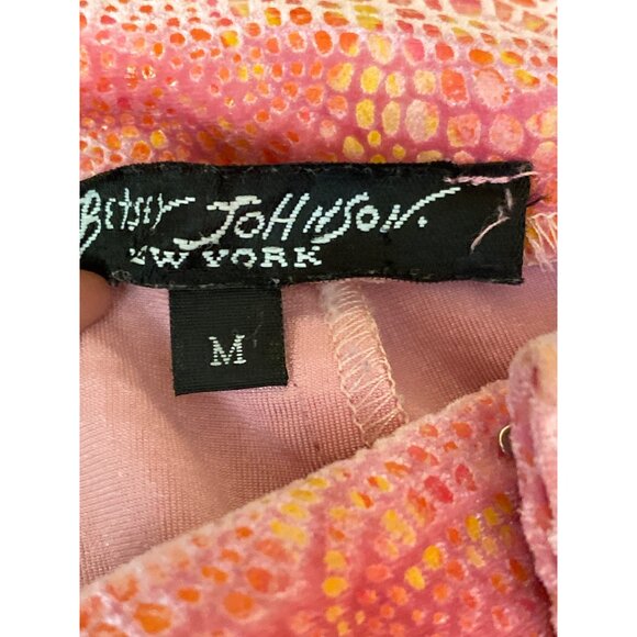 Y2K Betsey Johnson New York Iridescent Festival Velvet Snake Print Flare Pants M - Picture 4 of 11